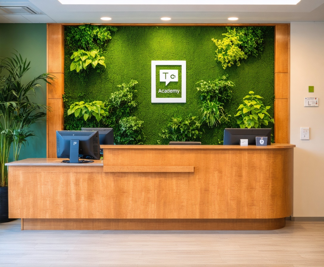 Ein einladender Empfangsbereich unserer Akademie in Berlin-Mitte